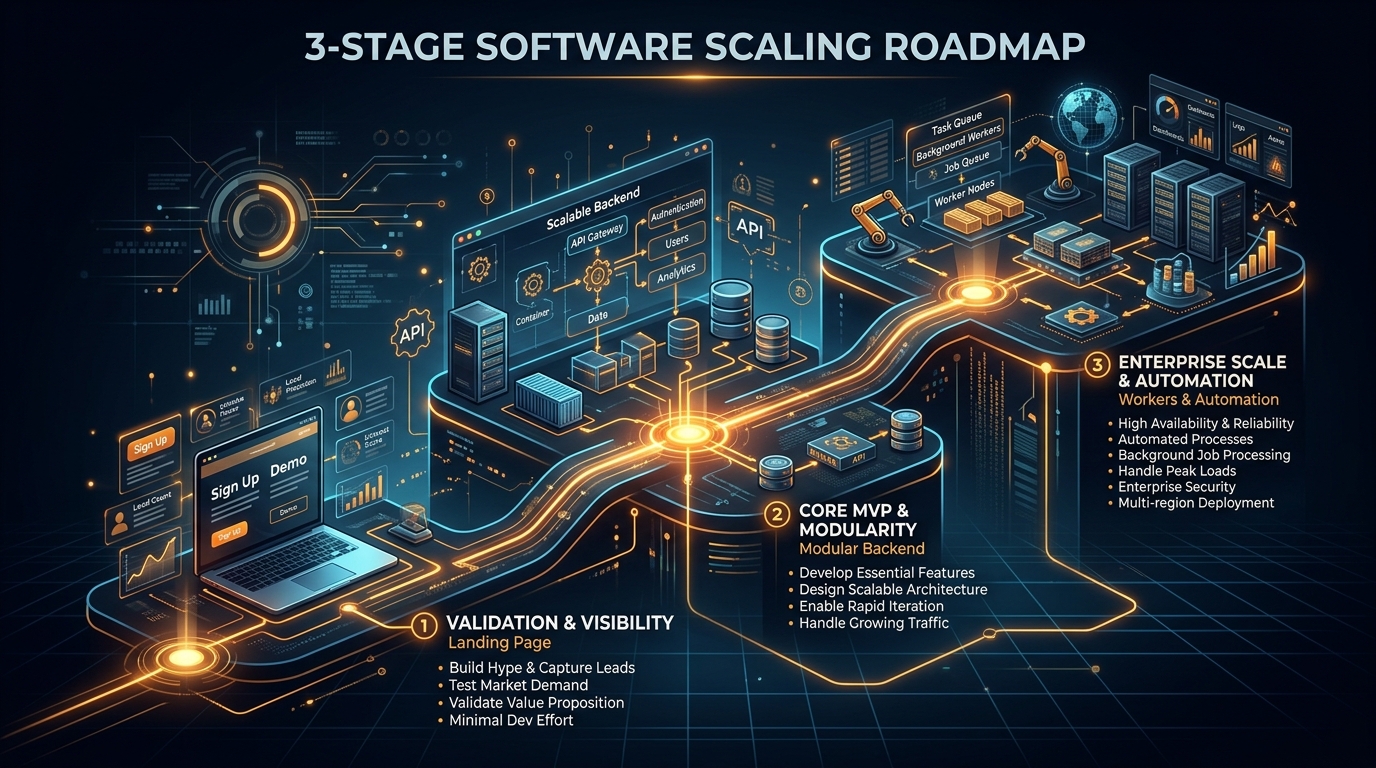 3-Tier architectural roadmap from validation to enterprise scale