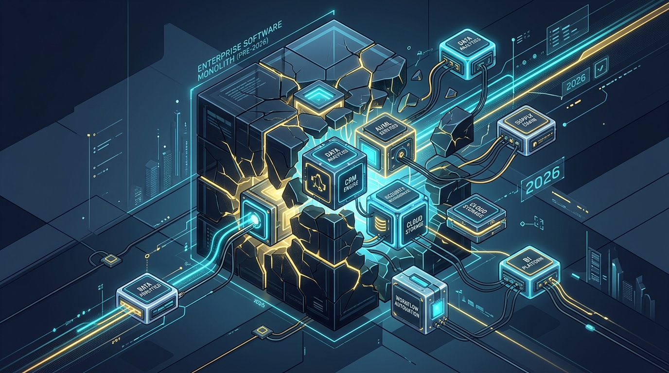 The 2026 Software Market Shift: Unbundling Mega-SaaS and the Rise of Vertical Platforms